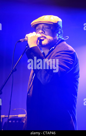 Cantante cubano Francisco Cespedes in concerto a Los Suenos Marriott Resort, Costa Rica. Foto Stock