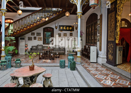 Camera orientale set, Peranakan Mansion, Penang, Malaysia. Foto Stock