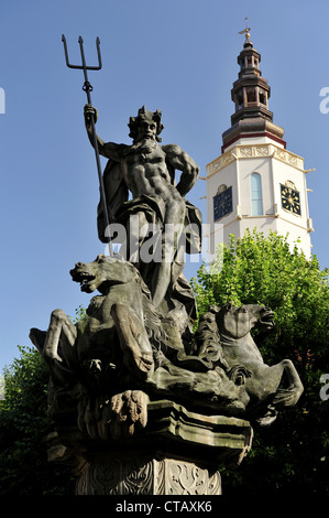 Swidnica, Dolnoslaskie, vecchio mercato, Rathaus, Slesia, torre, città della Polonia, europa Foto Stock