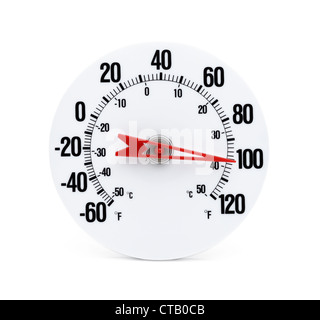 Termometro mostra 100 gradi F Foto Stock