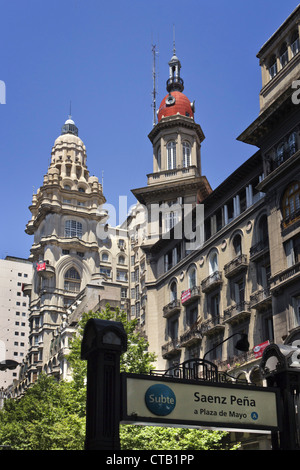 Palazzo Barolo edificio, l'architetto Mario Palanti, Avenida de Mayo, Buenos Aires, Argentina Foto Stock