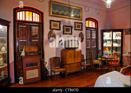 Set di camera, Peranakan Mansion, Penang, Malaysia. Foto Stock