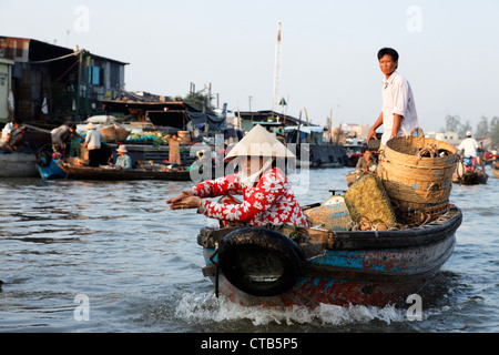 Mercati galleggianti, Can Tho, Vietnam Foto Stock