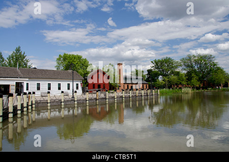 Michigan, Wyandotte. Greenfield Village, casa di quasi 100 edifici storici risalenti al XVII secolo. Foto Stock