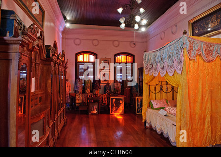 Set di camera, Peranakan Mansion, Penang, Malaysia. Foto Stock