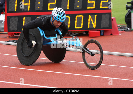 Jorge MADERA della Spagna nella mens T54 800 metri al AVIVA 2012 Londra Grand Prix al Crystal Palace di Londra, Inghilterra. Foto Stock