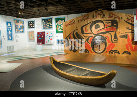 Un interattivo per bambini in visualizzazione Heard Museum, specializzato in American Indian cultura, Downtown Phoenix, Arizona, Stati Uniti d'America Foto Stock