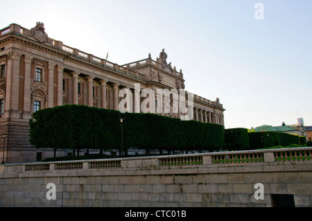 A Stoccolma è la Casa del Parlamento,l'edificio è stato progettato da Aron Johansson e eretto tra il 1897 e il 1905,a Stoccolma, Svezia. Foto Stock