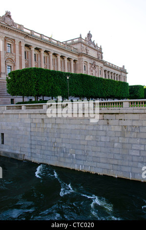 A Stoccolma è la Casa del Parlamento,l'edificio è stato progettato da Aron Johansson e eretto tra il 1897 e il 1905,a Stoccolma, Svezia. Foto Stock