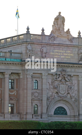 A Stoccolma è la Casa del Parlamento,l'edificio è stato progettato da Aron Johansson e eretto tra il 1897 e il 1905,a Stoccolma, Svezia. Foto Stock