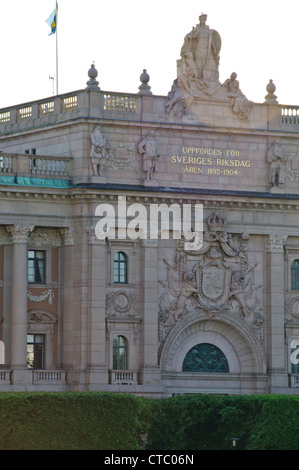 A Stoccolma è la Casa del Parlamento,l'edificio è stato progettato da Aron Johansson e eretto tra il 1897 e il 1905,a Stoccolma, Svezia. Foto Stock