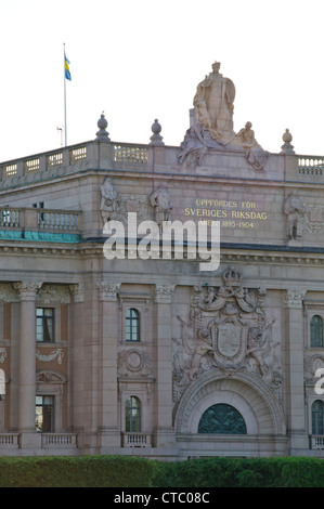 A Stoccolma è la Casa del Parlamento,l'edificio è stato progettato da Aron Johansson e eretto tra il 1897 e il 1905,a Stoccolma, Svezia. Foto Stock