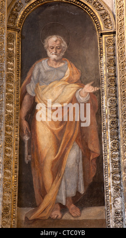 Roma, marzo - 21: San Pietro apostolo di vernice da Santa Maria di Loreto chiesa. 2012, l'Italia. Foto Stock