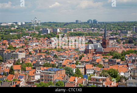 Bruxelles - outlook dal Basilica nazionale del Sacro Cuore Foto Stock