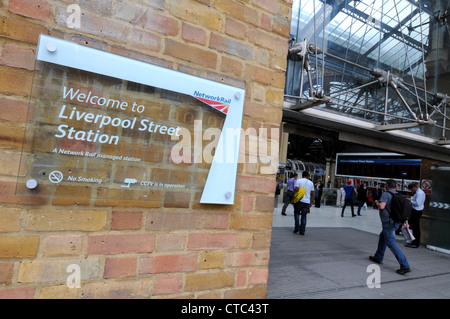 Dalla stazione di Liverpool Street, Londra, Gran Bretagna, Regno Unito Foto Stock