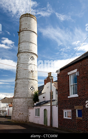 Il 'Alta Luce faro, costruito nel 1788, Blyth, Northumberland Foto Stock