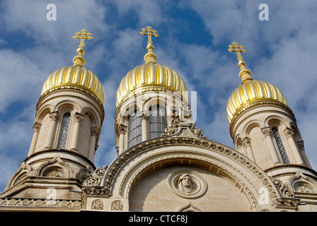 La Chiesa Ortodossa Russa di Santa Elisabetta in Wiesbaden Foto Stock