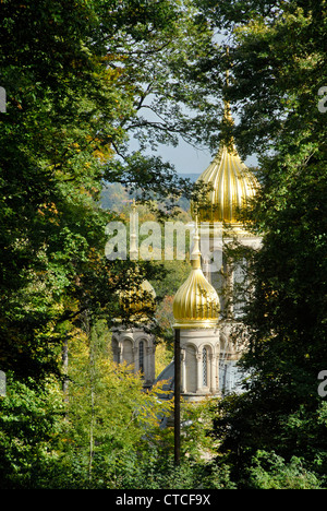 La Chiesa Ortodossa Russa di Santa Elisabetta in Wiesbaden Foto Stock