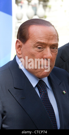 Silvio Berlusconi ex primo ministro italia Foto Stock