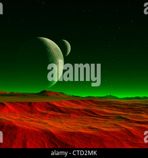 Pianeta alieno artwork Foto Stock