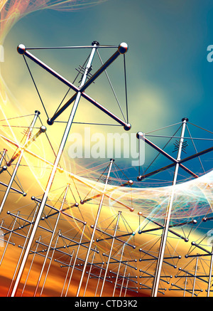 Antenna HAARP illustrazione di array Foto Stock