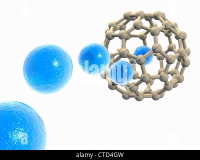 Medical nanoparticelle immagine concettuale Foto Stock