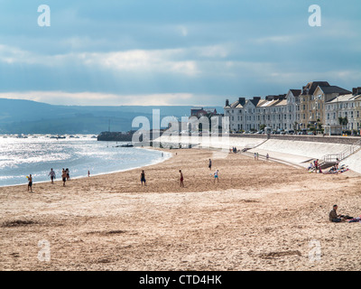 In estate sul lungomare di Exmouth, Devon, Inghilterra. Foto Stock