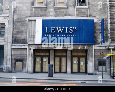 Chiuso Lewis's department store in Liverpool Regno Unito Foto Stock