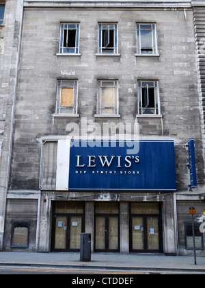 Chiuso Lewis's department store in Liverpool Regno Unito Foto Stock