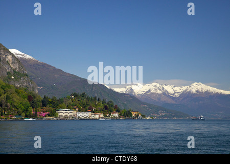 Cadenabbia in sole primaverile, Lago di Como, nel Nord Italia, Europa Foto Stock