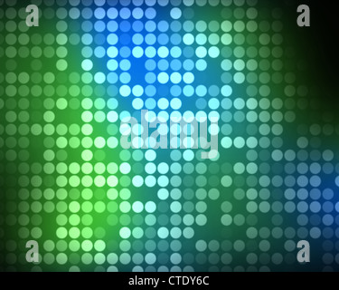 Multipli di colore verde e blu dots Foto Stock