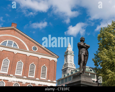 Samuel Adams, Faneuil Hall, Boston Foto Stock