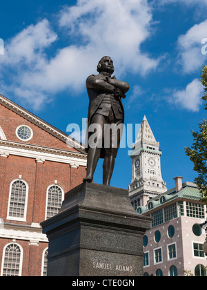 Samuel Adams, Faneuil Hall, Boston Foto Stock