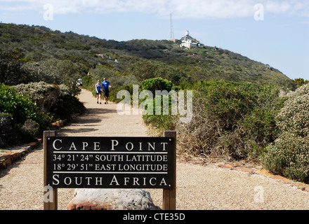 Cape Point, la punta estrema del continente africano, Penisola del Capo, in Sud Africa Foto Stock