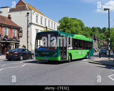 Dh WINCHESTER HAMPSHIRE Winchesters park and ride bus singledecker verde Foto Stock