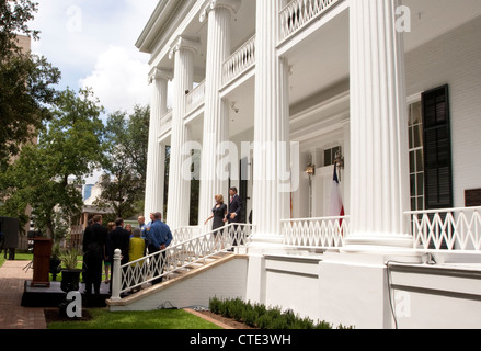 Luglio 18th, 2012: annuncio che il 156-anno-vecchio Texas Governor Mansion è stato completamente restaurato. Foto Stock