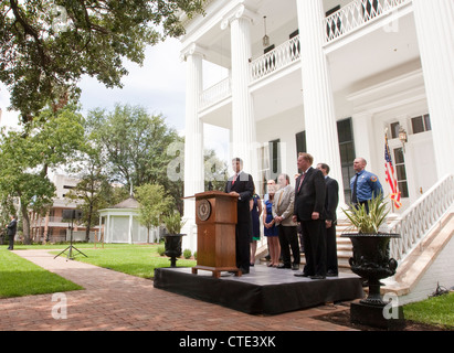 Luglio 18th, 2012: annuncio che il 156-anno-vecchio Texas Governor Mansion è stato completamente restaurato. Foto Stock