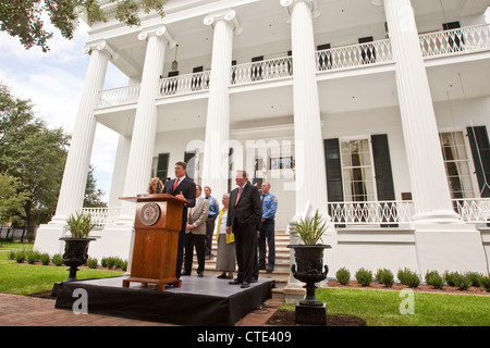 Luglio 18th, 2012: annuncio che il 156-anno-vecchio Texas Governor Mansion è stato completamente restaurato. Foto Stock