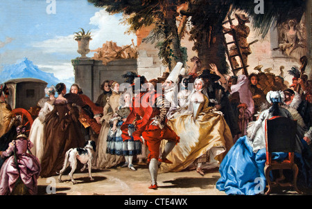 Una danza nel paese Giovanni Domenico Tiepolo Venezia Italiano 1727-1804 Venezia) ca. 1755 Italia Foto Stock