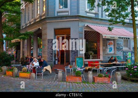 Bar terrazze Hein-Köllisch-Platz Sankt Pauli district Amburgo Germania Europa Foto Stock