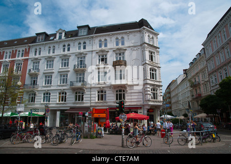 Schulterblatt street quartiere Schanzenviertel Amburgo Germania Europa Foto Stock