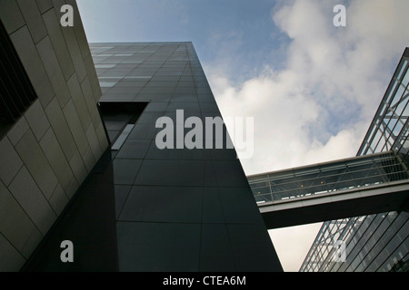 Th moderna estensione alla Kongelige Bibliotek o Royal Library, o diamante nero, Copenhagen, Danimarca. Foto Stock