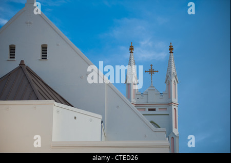 I campanili del Santuario Nazionale di San Francesco di Assisi a San Francisco, California Foto Stock