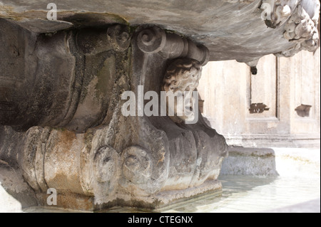 Quattro Canti, la piazza centrale di Palermo, Sicilia, Italia. Foto Stock