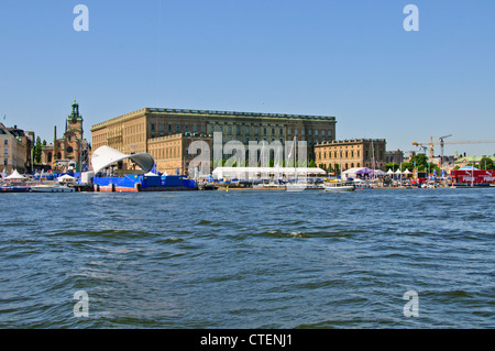 Il Palazzo Reale,Volvo Penta il giro del mondo in barca a vela, yacht, Exhibition, Stoccolma, Svezia,Scandinavia Foto Stock