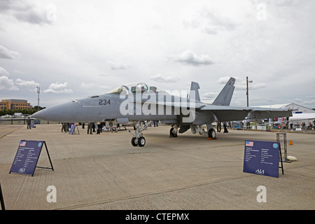 Farnborough International Airshow di Boeing F-A-18E-F Super Hornet Foto Stock