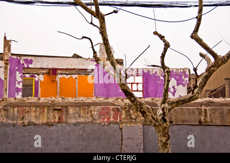 Sito di demolizione a Shanghai, Nanshi città vecchia - Cina Foto Stock