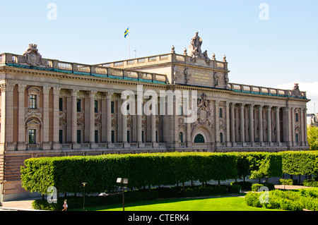 A Stoccolma è la Casa del Parlamento,l'edificio è stato progettato da Aron Johansson e eretto tra il 1897 e il 1905,a Stoccolma, Svezia. Foto Stock