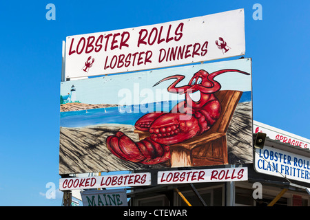 Ratti Sprague's lobster shack take-out ristorante sulla US Route 1 in Wiscasset, Lincoln County, Maine, Stati Uniti d'America Foto Stock