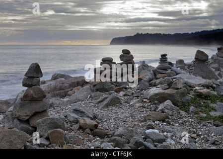 Cairns a Bruce Bay, Isola del Sud della Nuova Zelanda Foto Stock